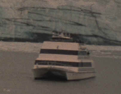 The Spirit of Adventure at Glacier Bay, as seen from the deck of the Norwegian Wind.