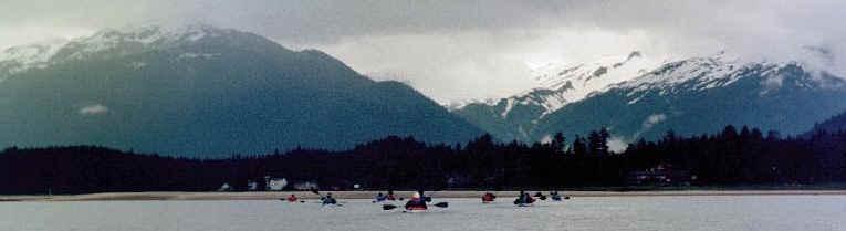 Kayaking in Juneau below the Mendenhall Glacier