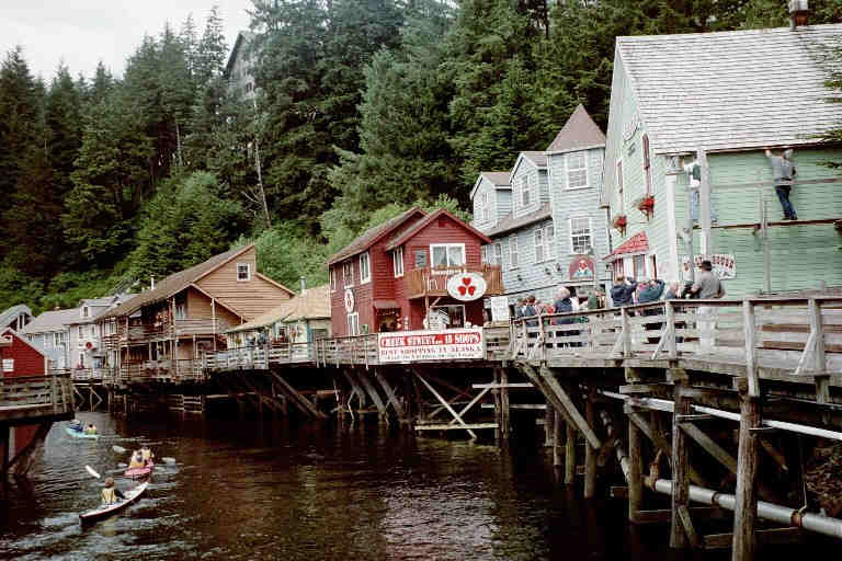 Kayaking on Creek Street, Ketchikan