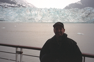 Me, on the Promenade Deck of the Norwegian Wind, at Glacier Bay