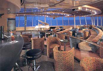 Norwegian Wind Observatory Lounge: View of the front of the ship