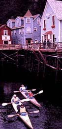 Kayaking on Creek Street in 'Ketchikan by Kayak' excursion.