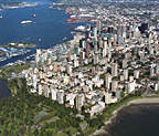 Downtown Vancouver, as seen from the west