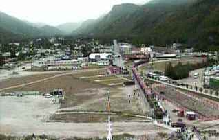 Skagway as seen from a cruise ship in port.